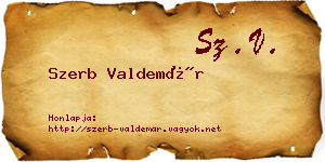 Szerb Valdemár névjegykártya